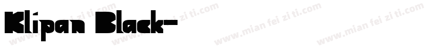 Klipan Black字体转换